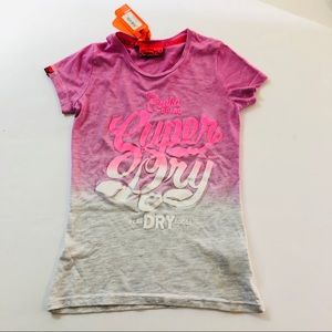 Vintage SUPERDRY TEE SHIRT  Size 2 XS Pink  NWT